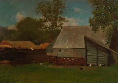Farmyard With Ducks And Chickens