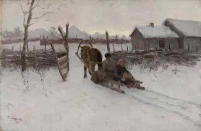 Farmyard With The Sleigh 2