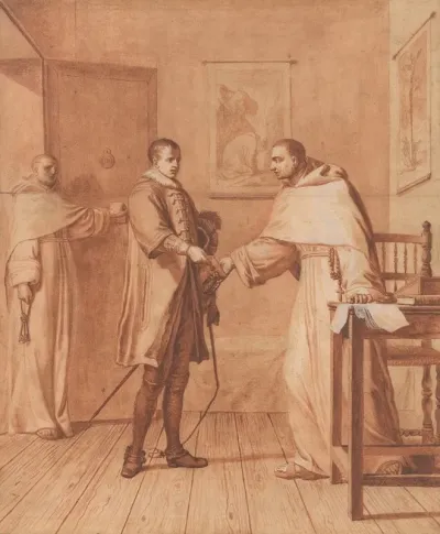 Fatally Wounded King Henry Iii Informs The Blessed Abbot Of His Condition And Recommends Himself To His Prayers