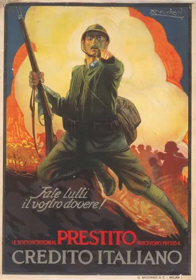 Fate Tutti Il Vostro Dovere Le Sottoscrizioni Al Prestito Si Ricevono Presso Il Credito Italiano