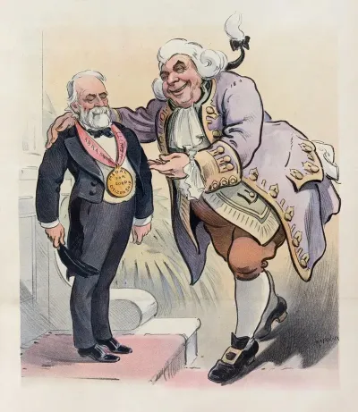 Father Knickerbocker Shows His Appreciation Of His Best All Around Citizen