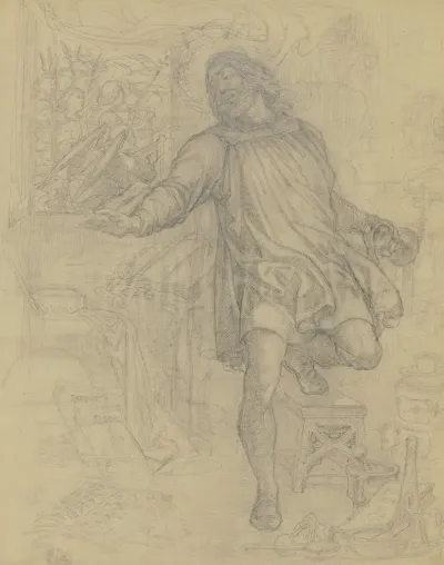 Faust In Seiner Studierstube Hort Den Engelchor