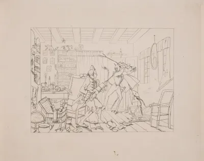 Faust Og Mefistofeles Satirisk Blad
