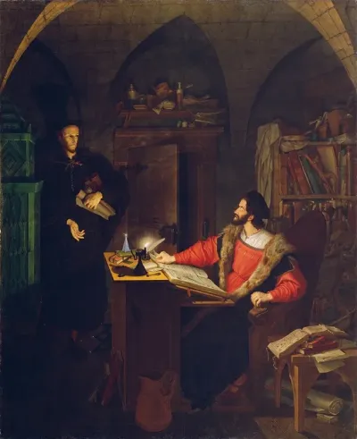 Faust Und Mephisto In Der Studierstube Beschworung Mephistos Durch Faust