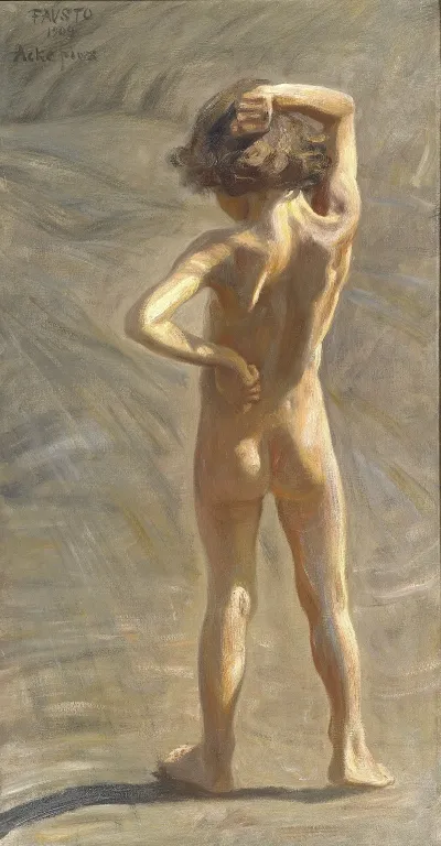 Fausto Study Of A Nude Boy