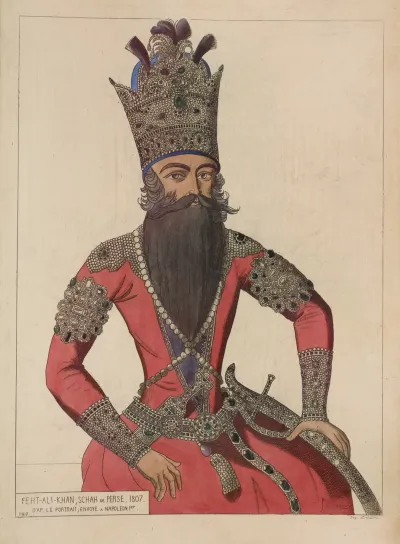 Feht Ali Khan Schah De Perse 1807 Dapres Le Portrait Envoye A Napoleon 1er