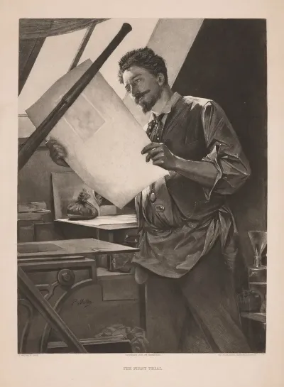Felicien Rops In His Studio Copy
