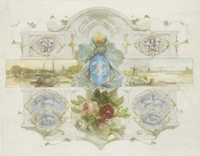 Felicitatie Op De Zilveren Bruiloft Van Otto Rudolph Vom Rath En Anna Maria Louise Bunge 1885