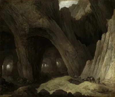 Felsenhohle Mit Maultiertreibern