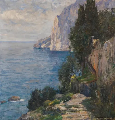 Felsenkuste Auf Capri 2