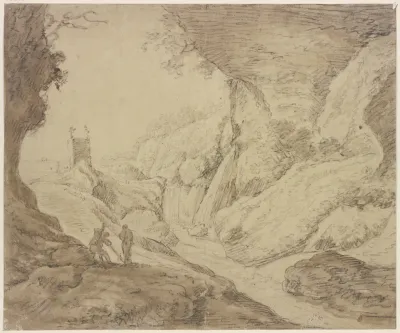 Felsige Landschaft Mit Wasserfall