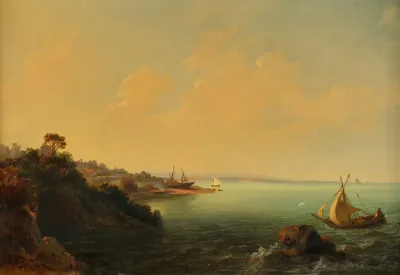 Felskuste Und Segelboote