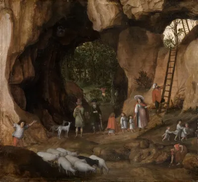 Felslandschaft Mit Nomadenfamilien 2