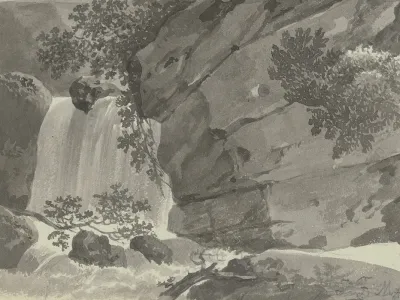 Felsschlucht Mit Wasserfall