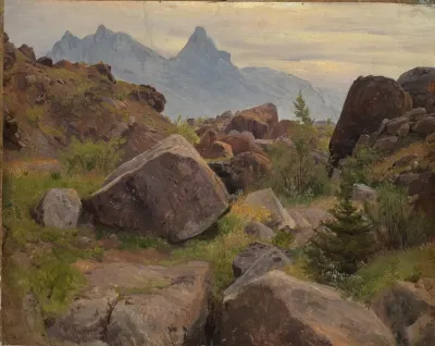 Felsstudie Bei Goldau