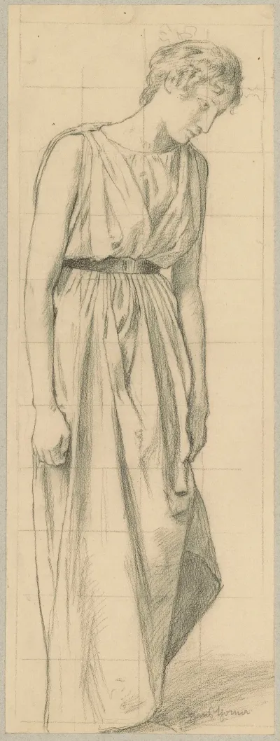 Female Figure In A Long Robe