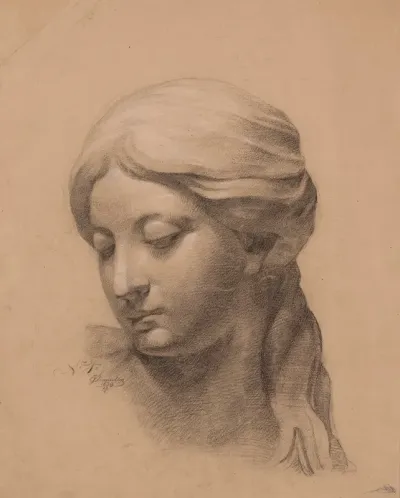 Female Head Sculpture Study