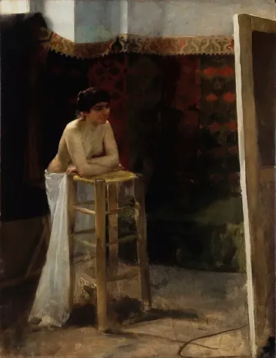 Female Model In A Studio