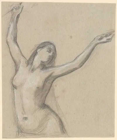 Female Nude Arms Upraised