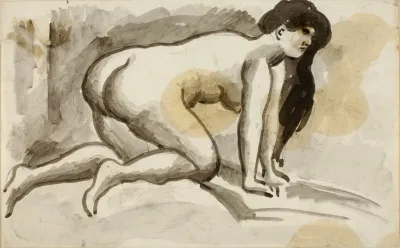 Female Nude On Hands And Knees 2