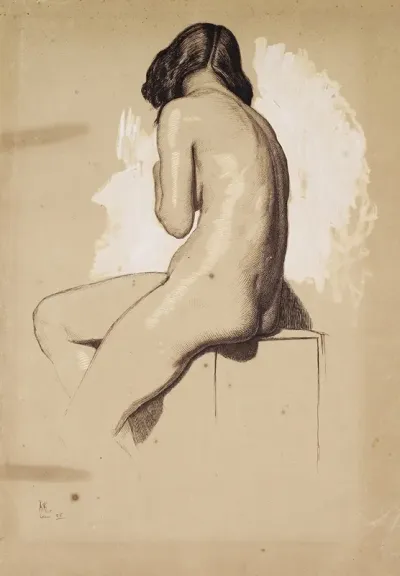 Female Nude Study From Behind