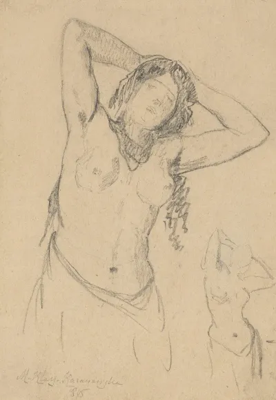 Female Nude Two Sketches