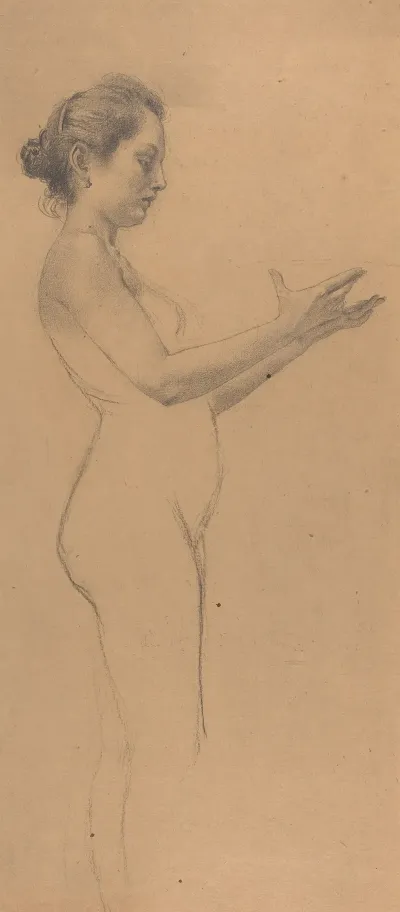 Female Nude With A Platter