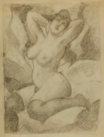 Female Nude With Black Stockings