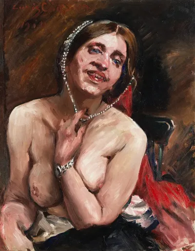 Female Semi Nude In Chair The Actress Gertrud Eysoldt