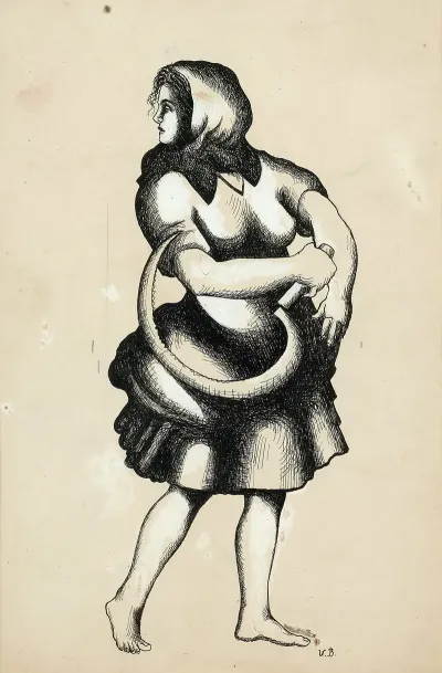Femme A La Faucille