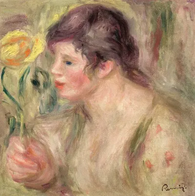 Femme A La Rose
