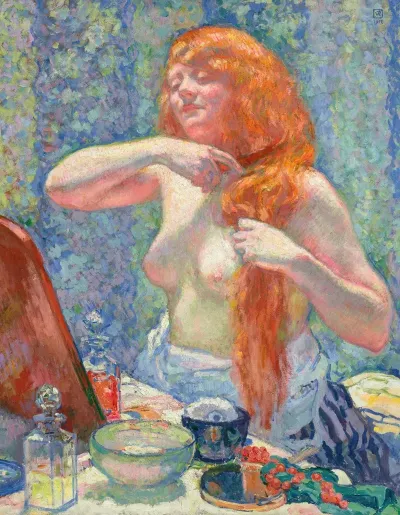 Femme A Sa Coiffure La Rousse Viii
