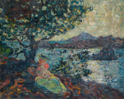 Femme Assise Au Bord De La Mer 2