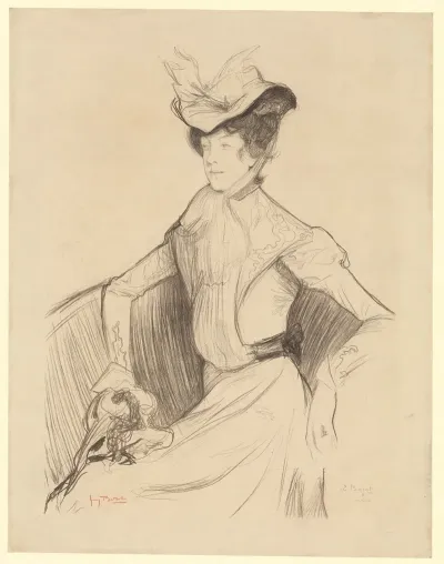 Femme Assise Dans Un Fauteuil