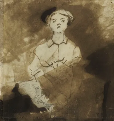 Femme Assise De Face 2