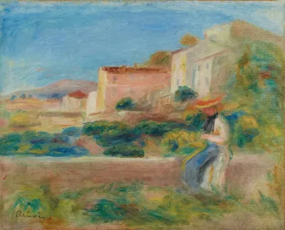 Femme Assise La Maison De La Poste A Cagnes