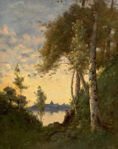 Femme Au Bord De Leau
