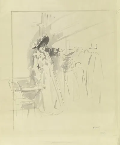 Femme Au Cafe