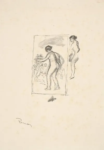 Femme Au Cep De Vigne — Pierre-Auguste Renoir Kanvas Tablo
