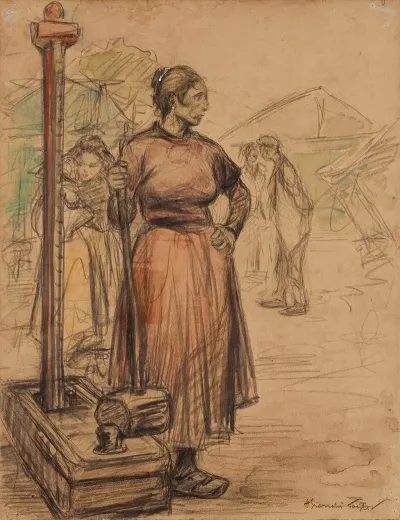 Femme Avec Un Maillet