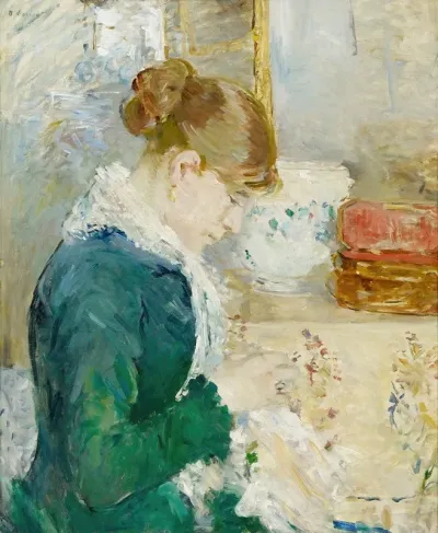 Femme Cousant Woman Sewing
