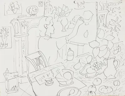 Femme Dans Linterieur A La Nature Morte Au Magnolia