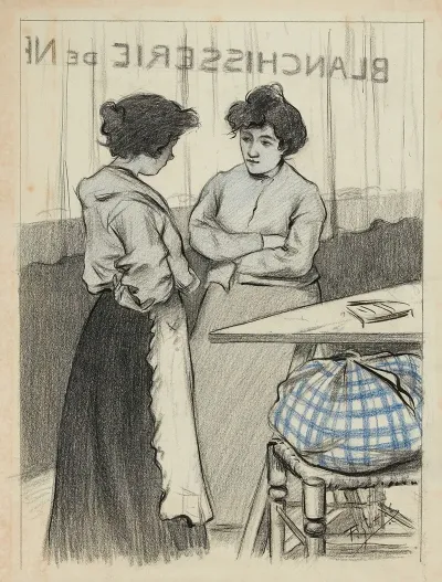 Femme Dans Une Blanchisserie