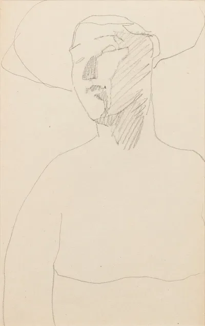 Femme De Trois Quarts Coiffee Dun Chapeau
