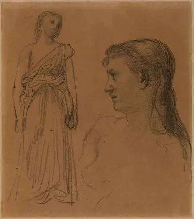 Femme Debout Et Buste De Femme