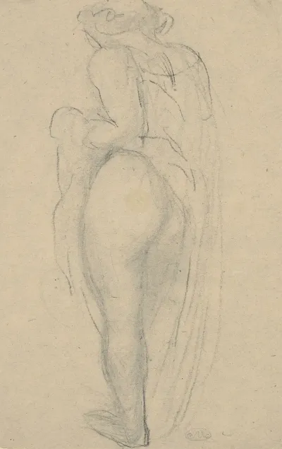 Femme Demi Vetue De Dos