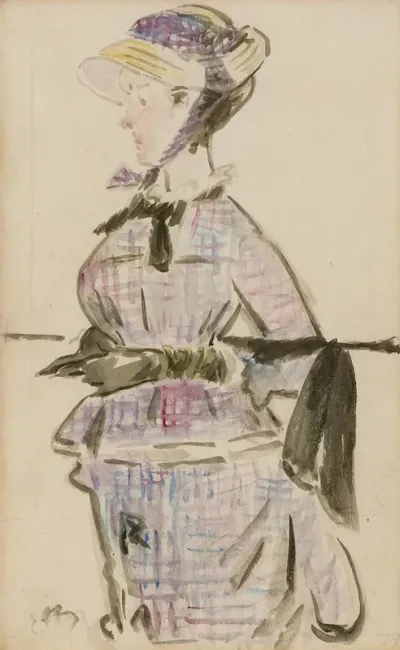 Femme En Costume De Voyage