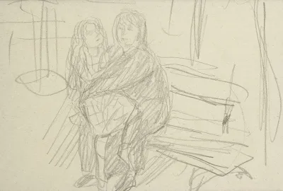 Femme Et Enfant Sur Un Banc