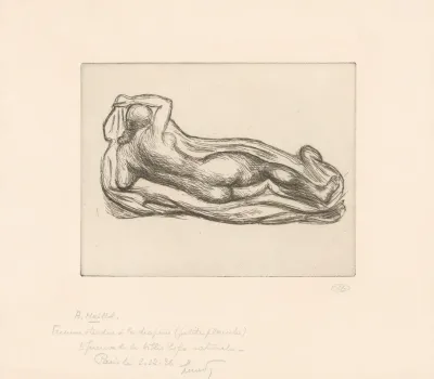 Femme Etendue A La Draperie