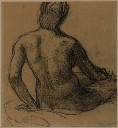 Femme Nue Assise De Dos 2